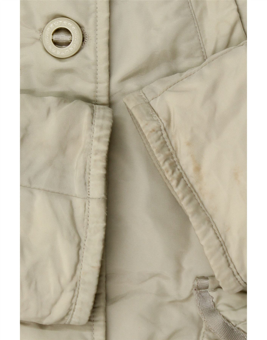 PEUTEREY Girls Hooded Utility Jacket 9-10 Years Larg Off White Polyamide