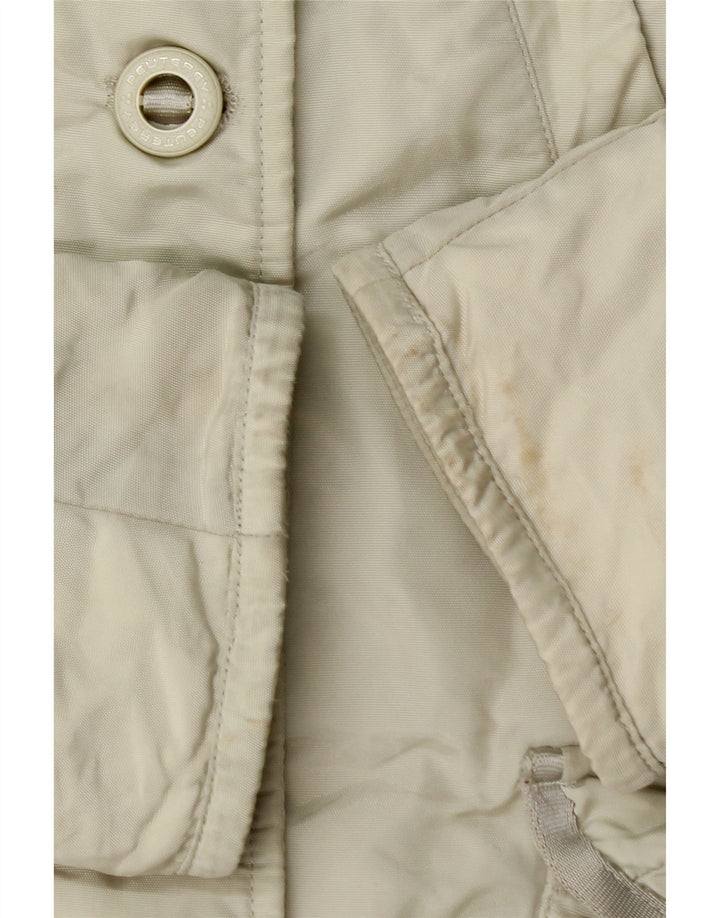 PEUTEREY Girls Hooded Utility Jacket 9-10 Years Larg Off White Polyamide