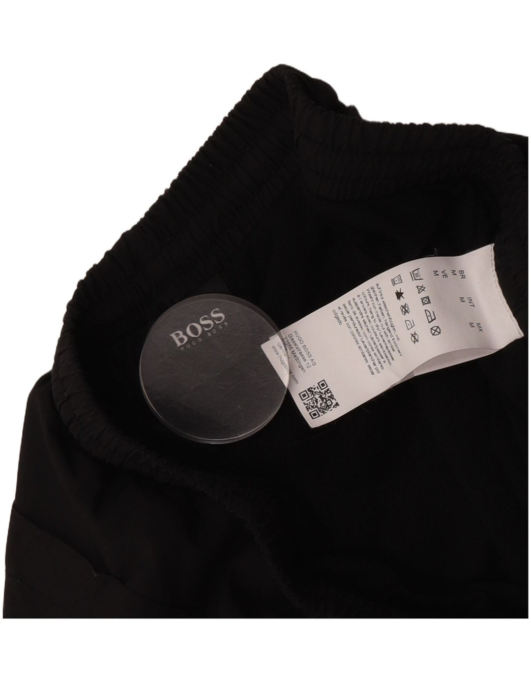 Ανδρικό σορτς κολύμβησης Hugo Boss, μεσαίο μαύρο πολυεστέρα