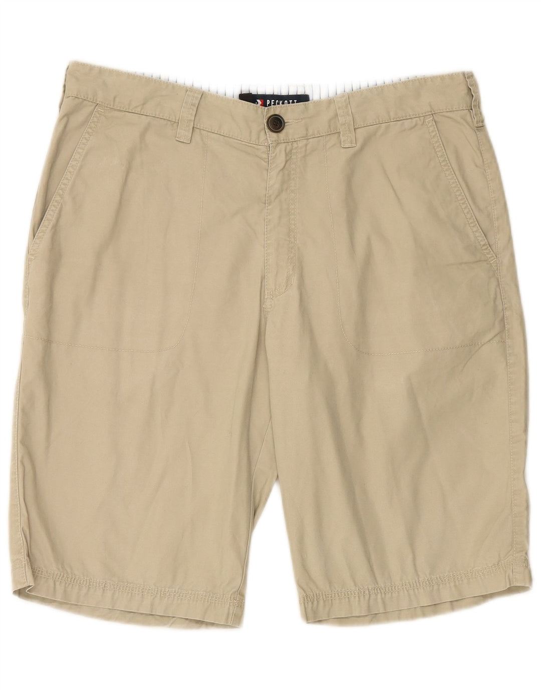 PECKOTT Ανδρικό σορτς Chino IT 52 XL W36 Μπεζ βαμβακερό