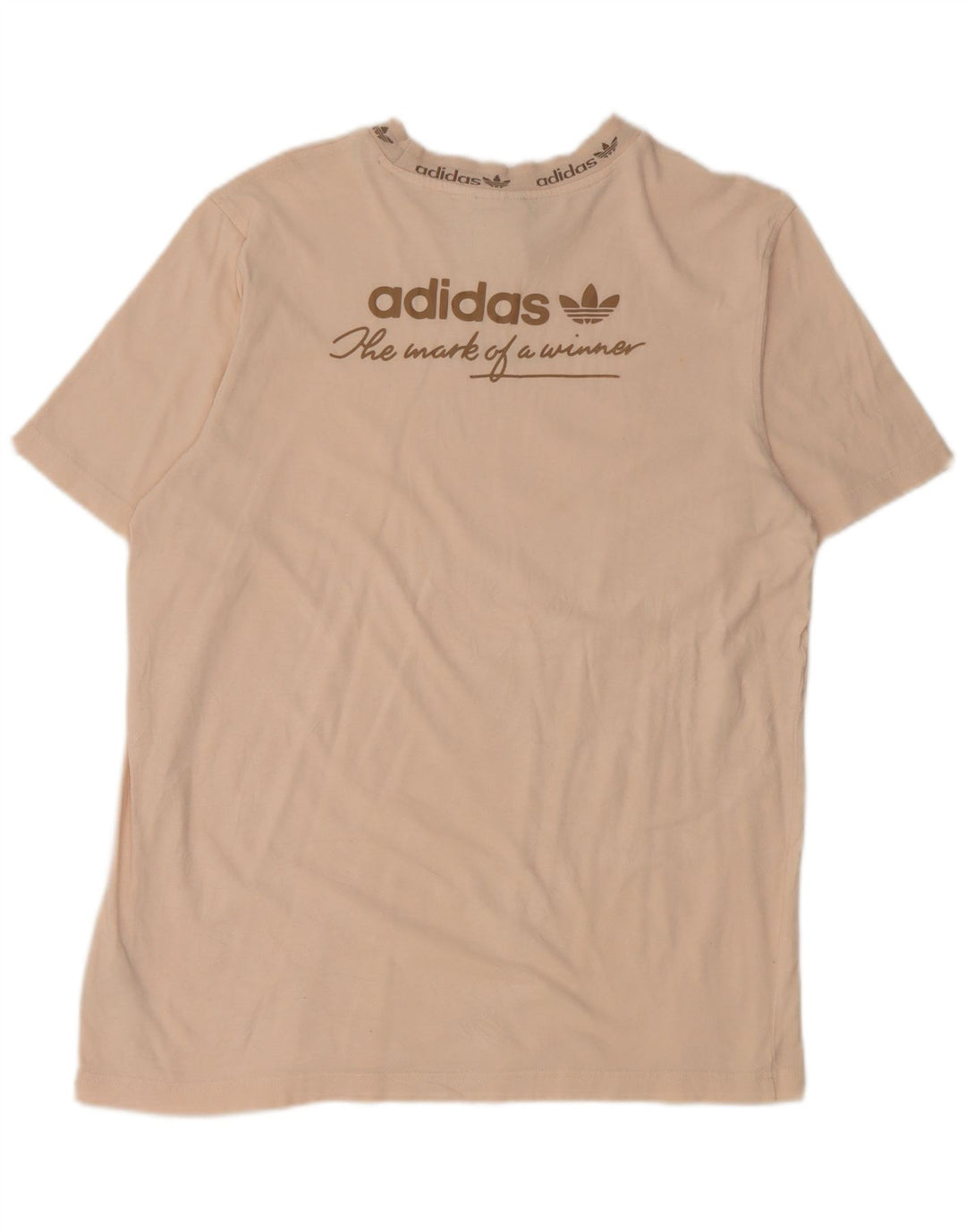 Ανδρικό γραφικό T-Shirt Adidas Τοπ μεσαίο μπεζ βαμβακερό