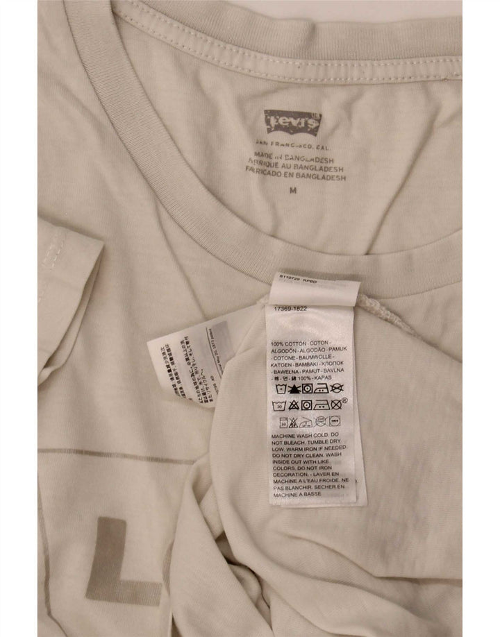 Γυναικείο γραφικό μπλουζάκι Levi's Top UK 14 μεσαίο λευκό βαμβακερό