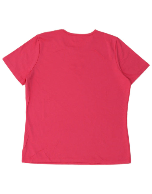 Γυναικείο T-Shirt L.L.Bean Top UK 14 Medium Pink Cotton