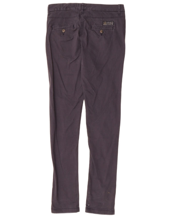 SUPERDRY Γυναικείο Skinny παντελόνι Chino XS W25 L30 Navy Blue Cotton