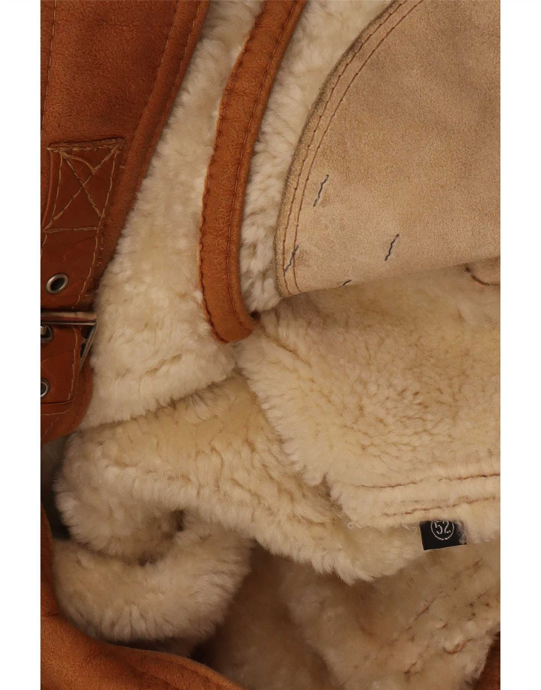 Vintage Ανδρικό Shearling Jacket IT 52 XL Beige