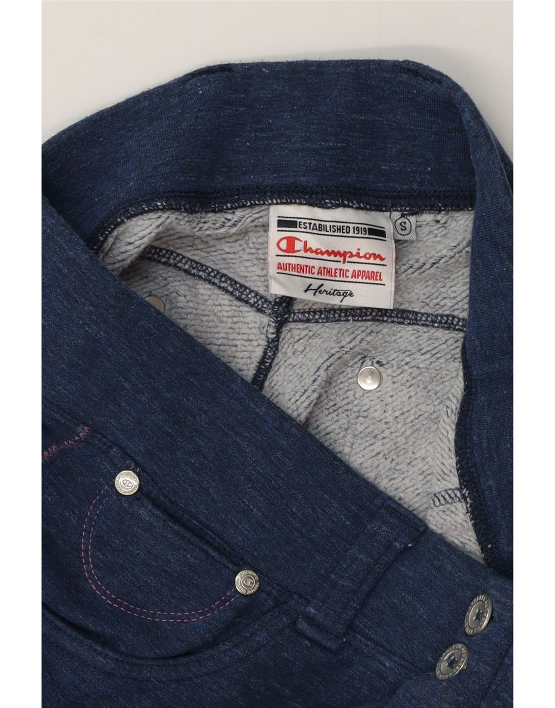 CHAMPION Γυναικεία Heritage Casual Παντελόνι Small W26 L29 Navy Blue Flecked