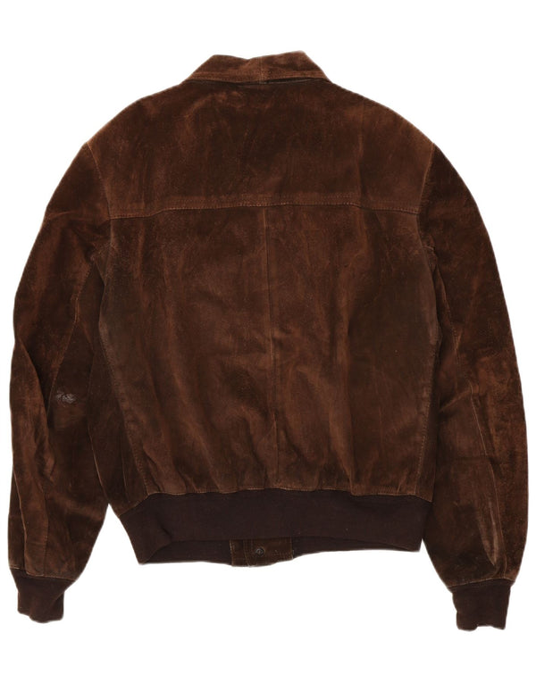 Bignami Ανδρικό Suede Bomber Jacket IT 54 2XL Καφέ