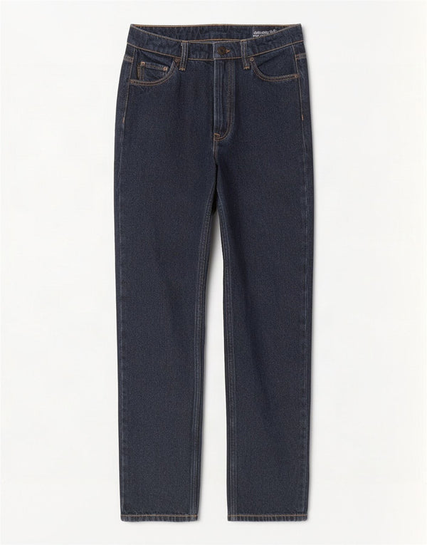 Massimo Dutti γυναικεία ψηλόμεσα ίσια τζιν EU 34 2XS W24 L29 Navy Blue
