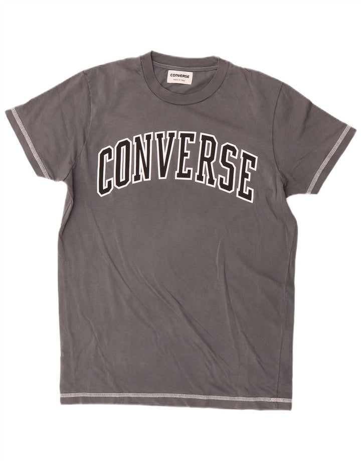 Ανδρικό γραφικό T-Shirt Converse Top Μικρό Γκρι Βαμβακερό