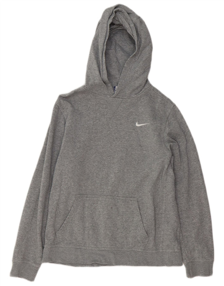 NIKE Boys Hoodie Jumper 13-14 ετών XL Γκρι βαμβακερό