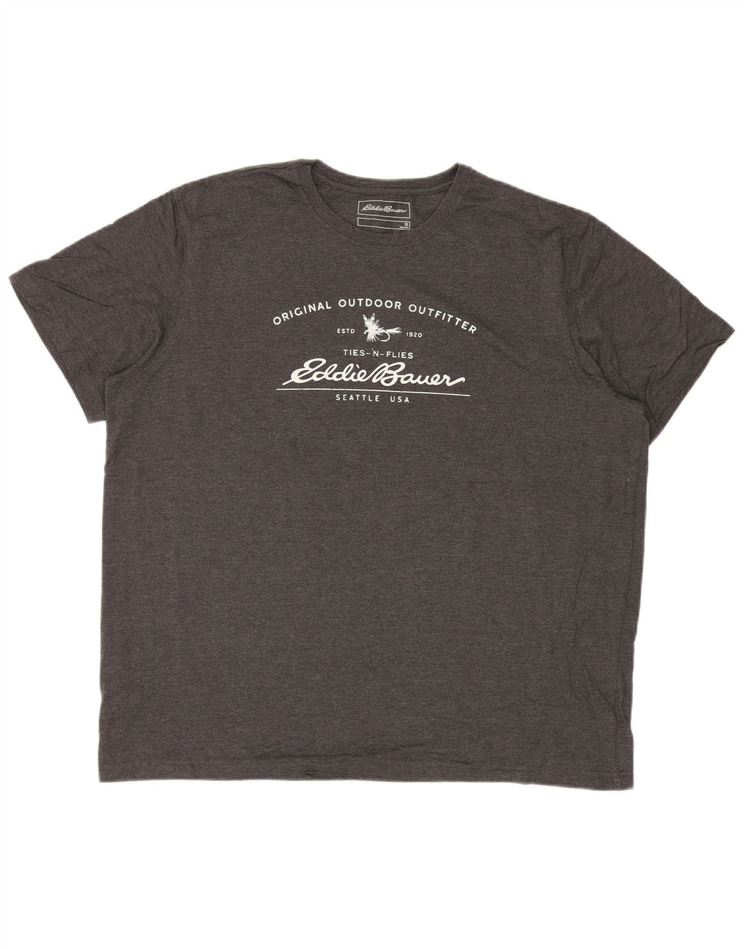 EDDIE BAUER Ανδρικό γραφικό T-Shirt Top XL Γκρι βαμβακερό