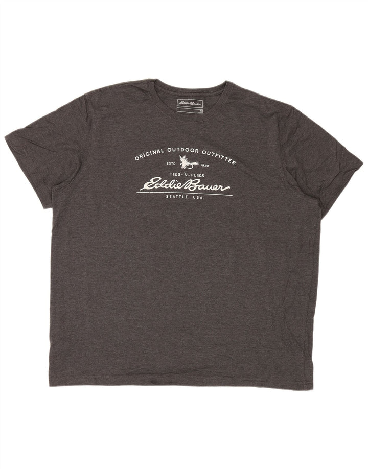 EDDIE BAUER Ανδρικό γραφικό T-Shirt Top XL Γκρι βαμβακερό
