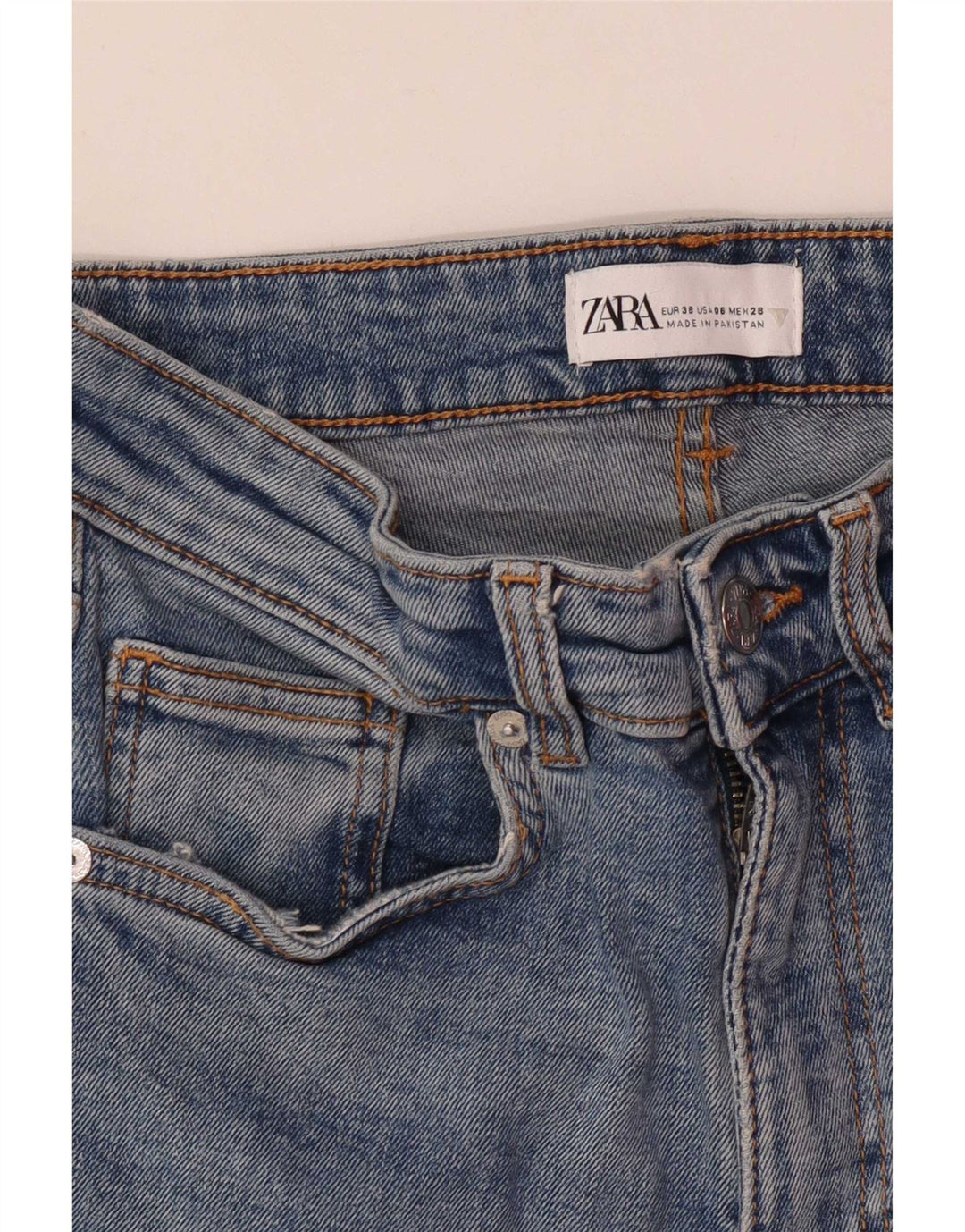 Zara Γυναικείο Ψηλό Τζιν EU 38 Small W28 L26 Μπλε