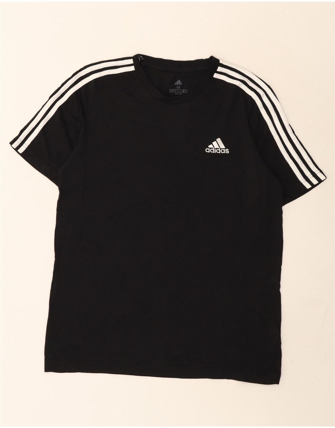 Ανδρικό T-Shirt Adidas Τοπ μεσαίο μαύρο βαμβακερό