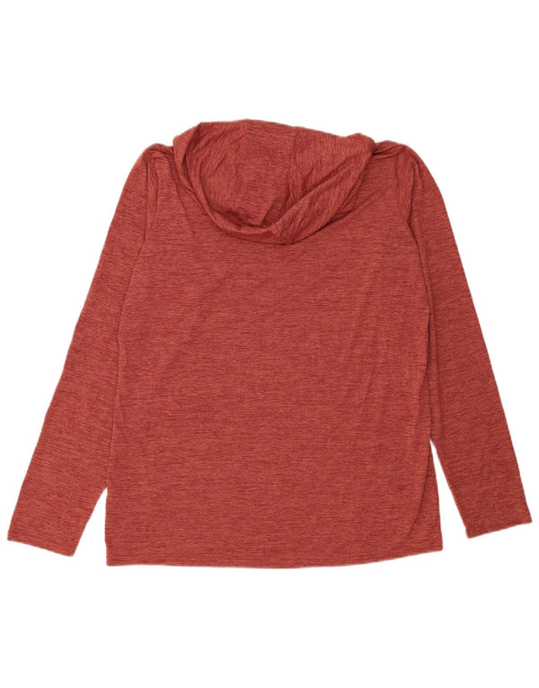 Patagonia γυναικεία κουκούλα με μακρυμάνικο UK 16 Large Maroon Flecked