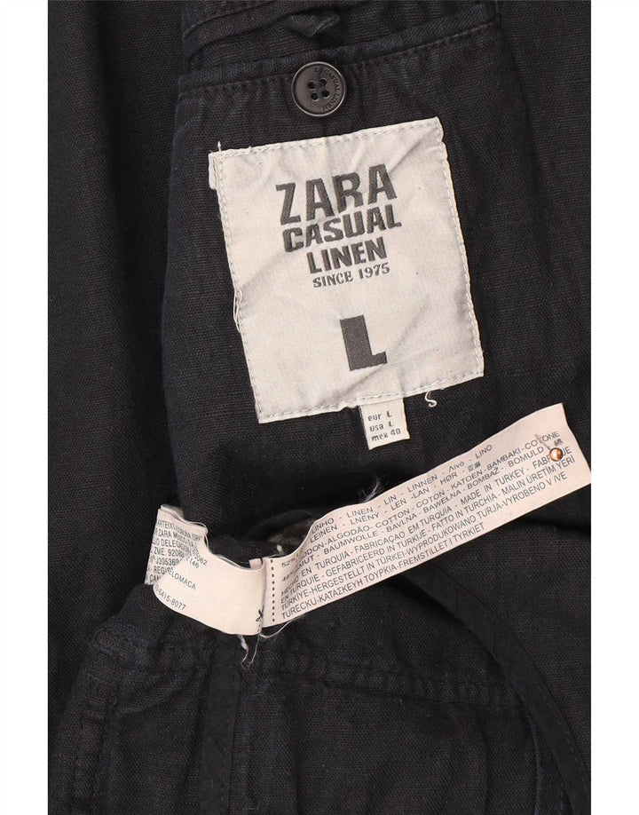 Zara Ανδρικό σακάκι με 3 κουμπιά σακάκι UK 40 Large Navy Blue Lenn