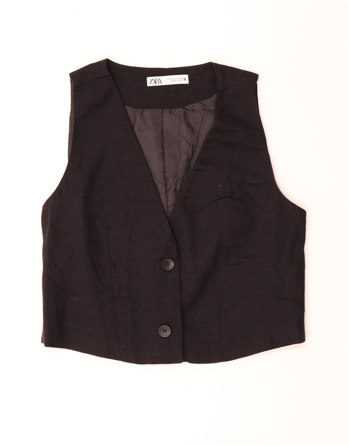 Zara Γυναικείο Γιλέκο UK 10 Small Black