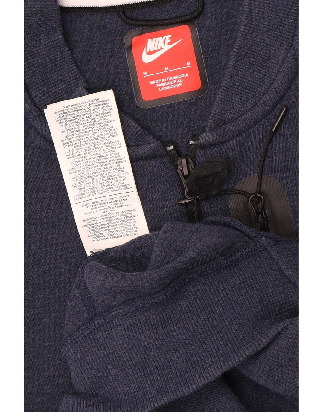 Ανδρική αθλητική φόρμα Nike Μπουφάν μεσαίου μπλε από βαμβάκι