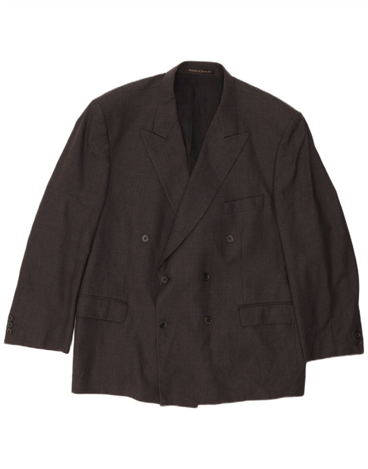 Marks & Spencer Ανδρικό σακάκι με διπλό στήθος UK 46 XL Γκρι νέο μαλλί