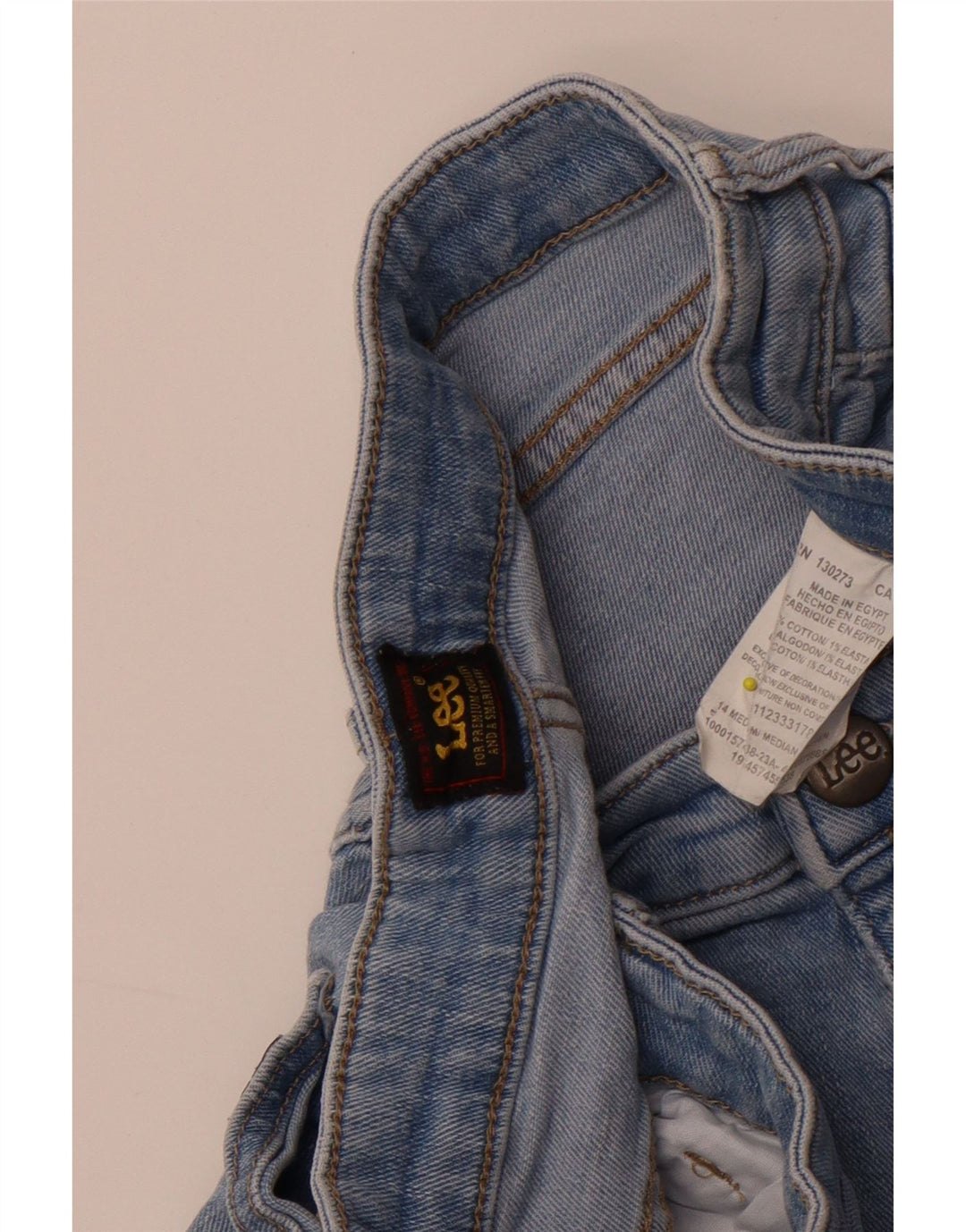 Γυναικείο ψηλόμεσο τζιν σορτς Lee US 14 Larg W32 Μπλε βαμβακερό