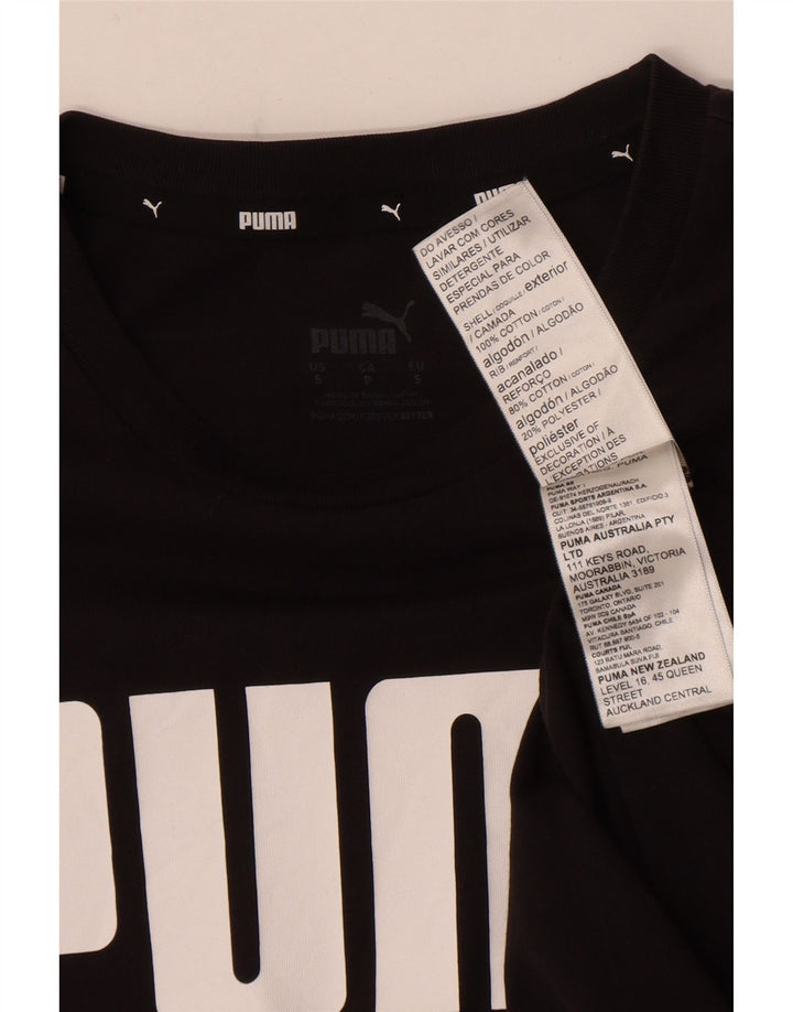 Ανδρικό γραφικό μπλουζάκι Puma, μικρό μαύρο βαμβακερό