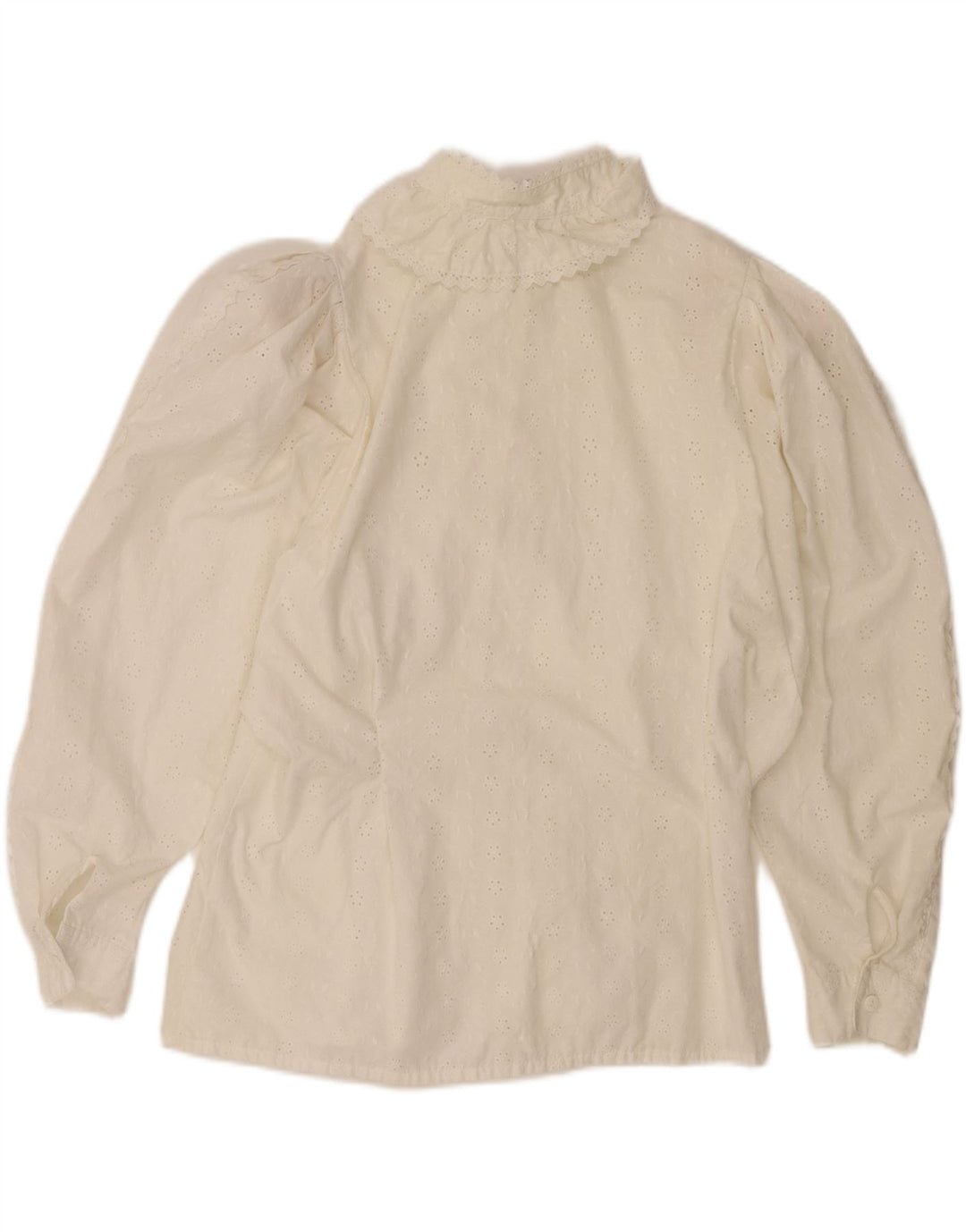 Yessica Γυναικείο πουκάμισο με βολάν μπροστά EU 46 XL Λευκό Πολυεστέρας