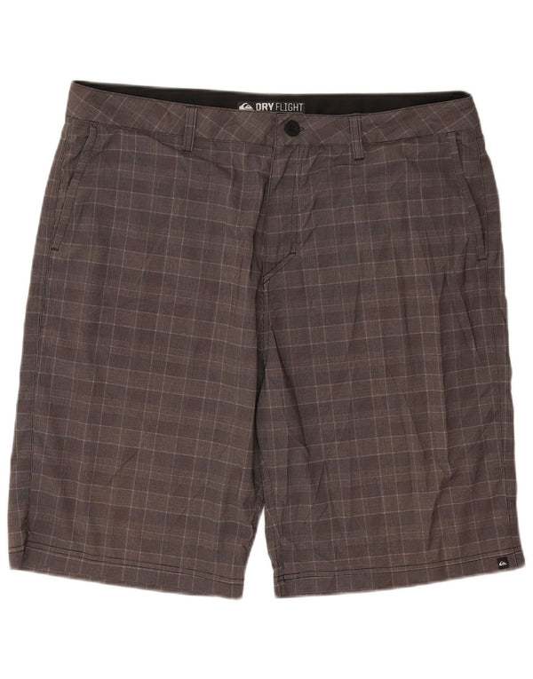 Ανδρικό σορτς Chino Quiksilver W38 XL Γκρι Houndstooth Πολυεστέρας