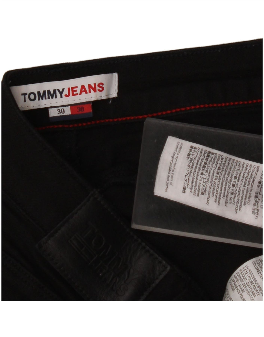 TOMMY HILFIGER Γυναικείο Skinny Jeans W30 L30 Μαύρο βαμβακερό
