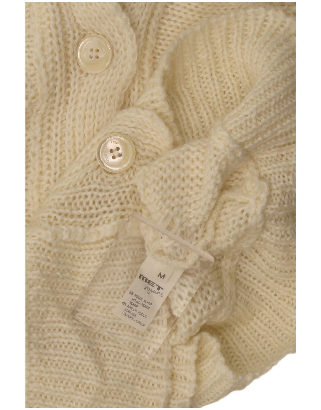 MET Γυναικείο πουλόβερ UK 12 Medium Beige Mohair