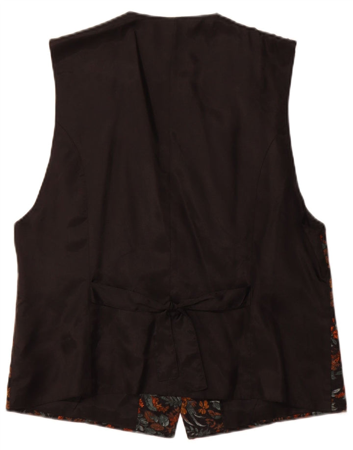 Vintage ανδρικό γιλέκο με 5 κουμπιά EU 42 Μεγάλη πολύχρωμη φλοράλ βισκόζη