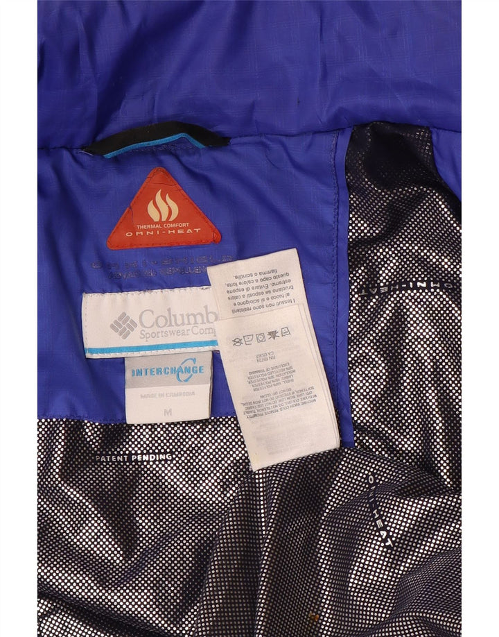 Columbia Womens Interchange Liner Jacket UK 14 Medium Blue Polyester