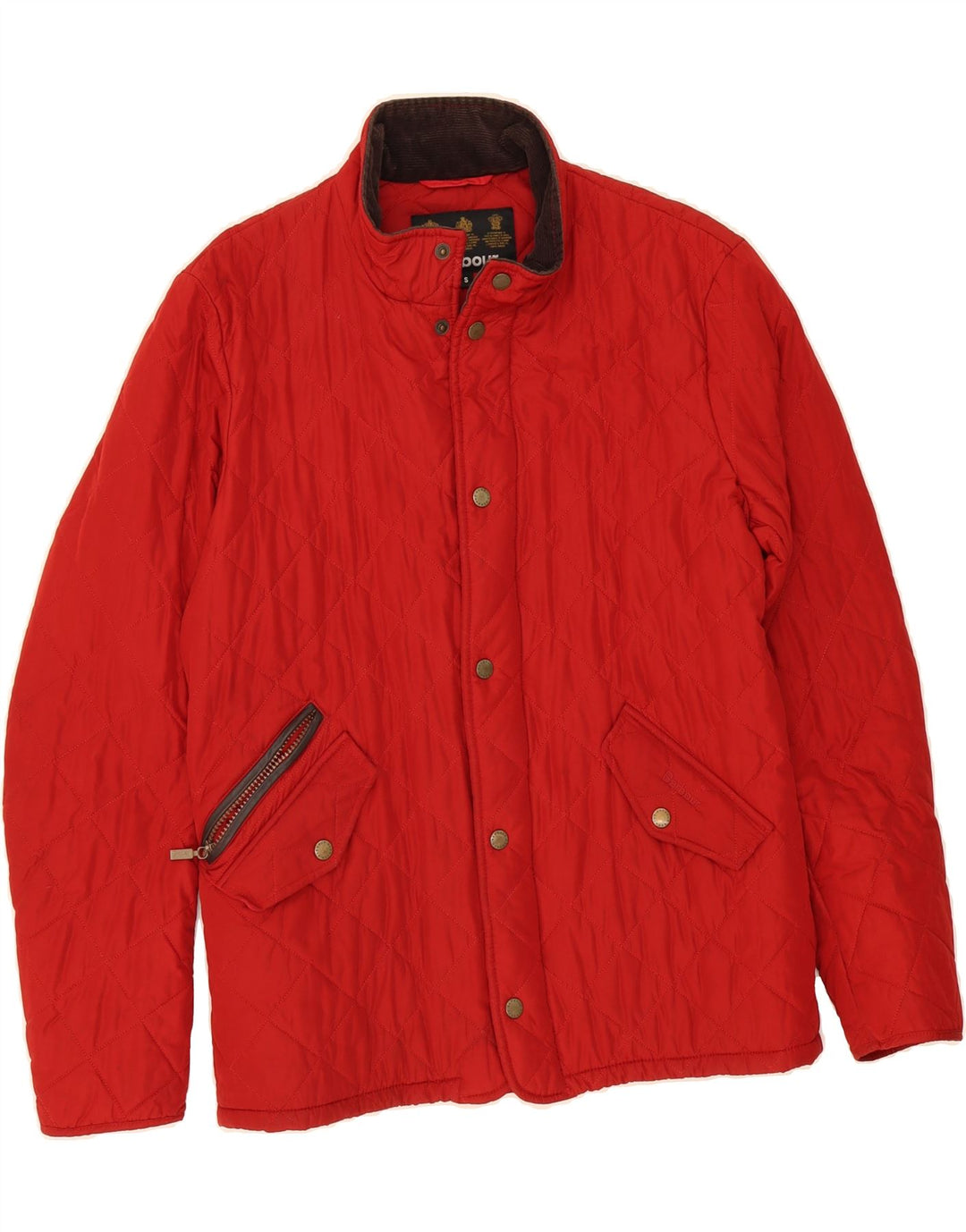 BARBOUR Mens Quilted Jacket UK 36 Small Red Vintage Barbour and Second-Hand Barbour from Messina Hembry 