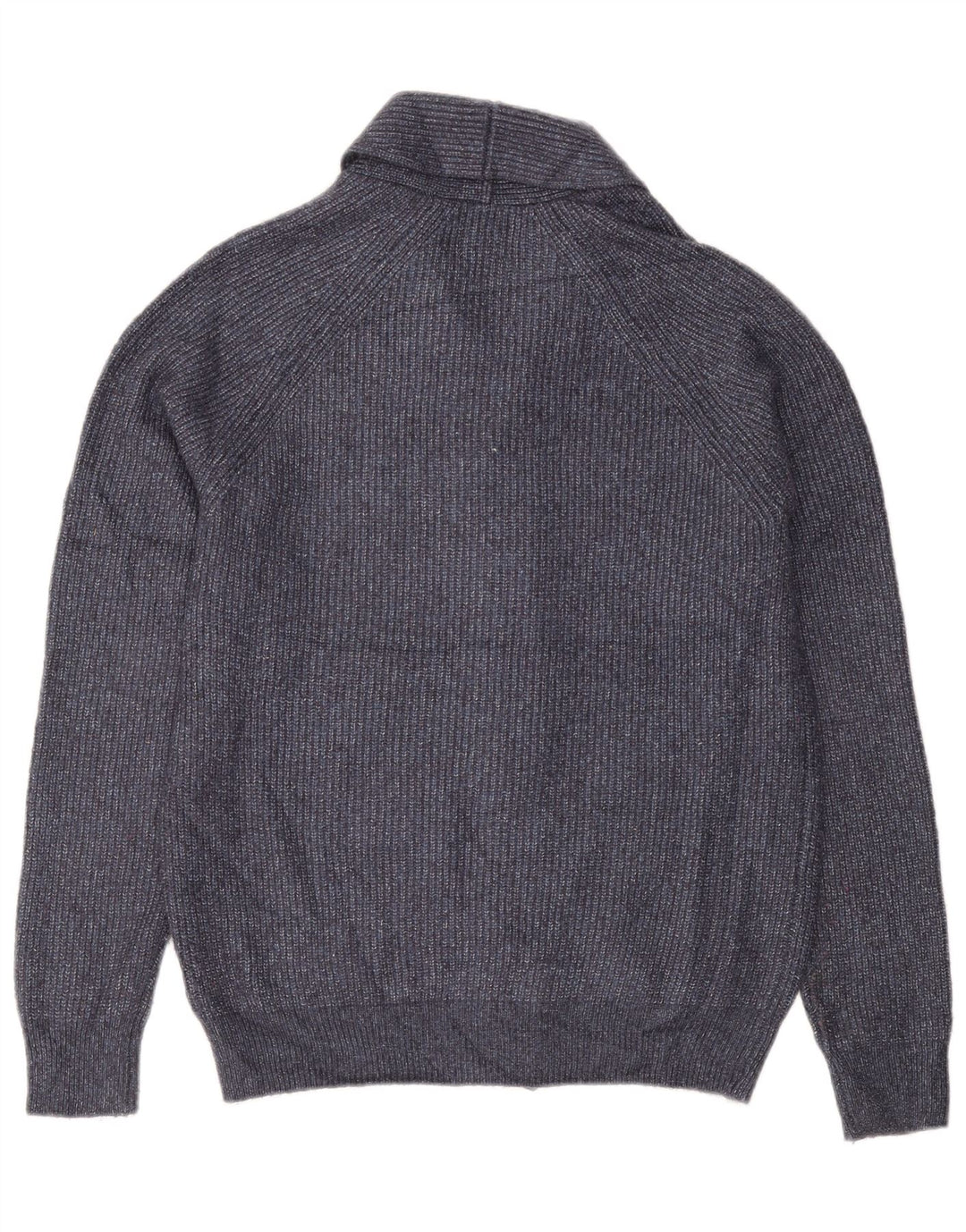 Ανδρικό πουλόβερ ζακέτα Marks & Spencer Medium Navy Blue Polyamide