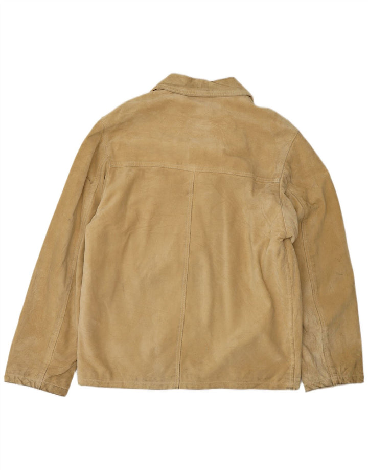 CONBIPEL Ανδρικό Suede Jacket UK 40 Large Beige Leather