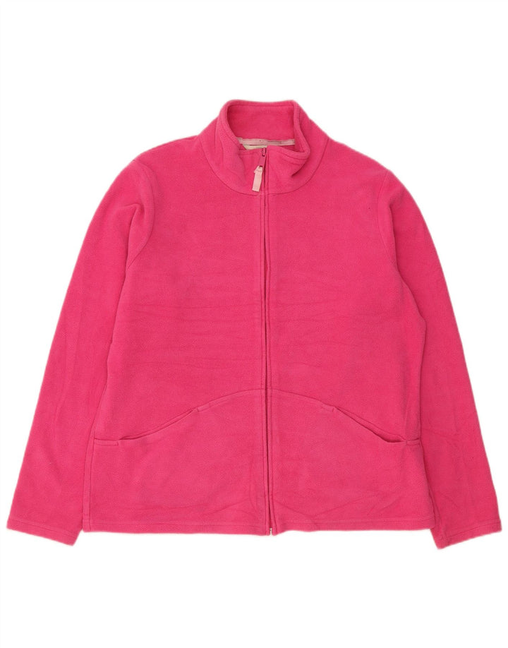 Marks & Spencer Γυναικείο Fleece Jacket UK 18 XL Pink Polyester