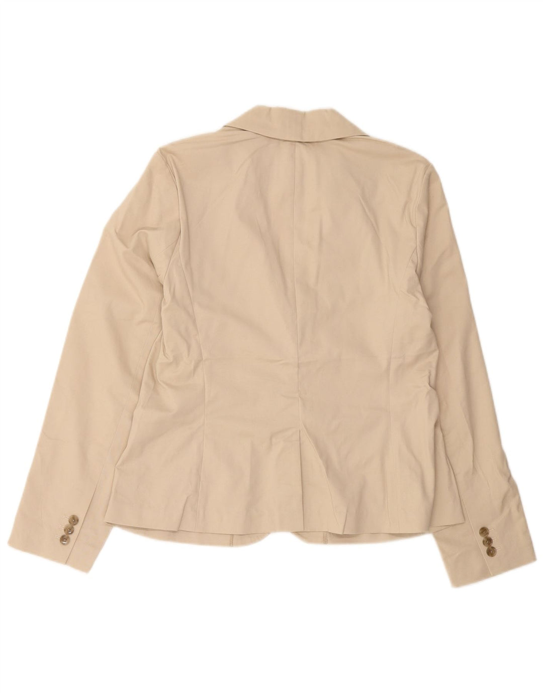 EDDIE BAUER Γυναικείο μπλέιζερ με 2 κουμπιά μπουφάν US 10 μεγάλο μπεζ βαμβακερό