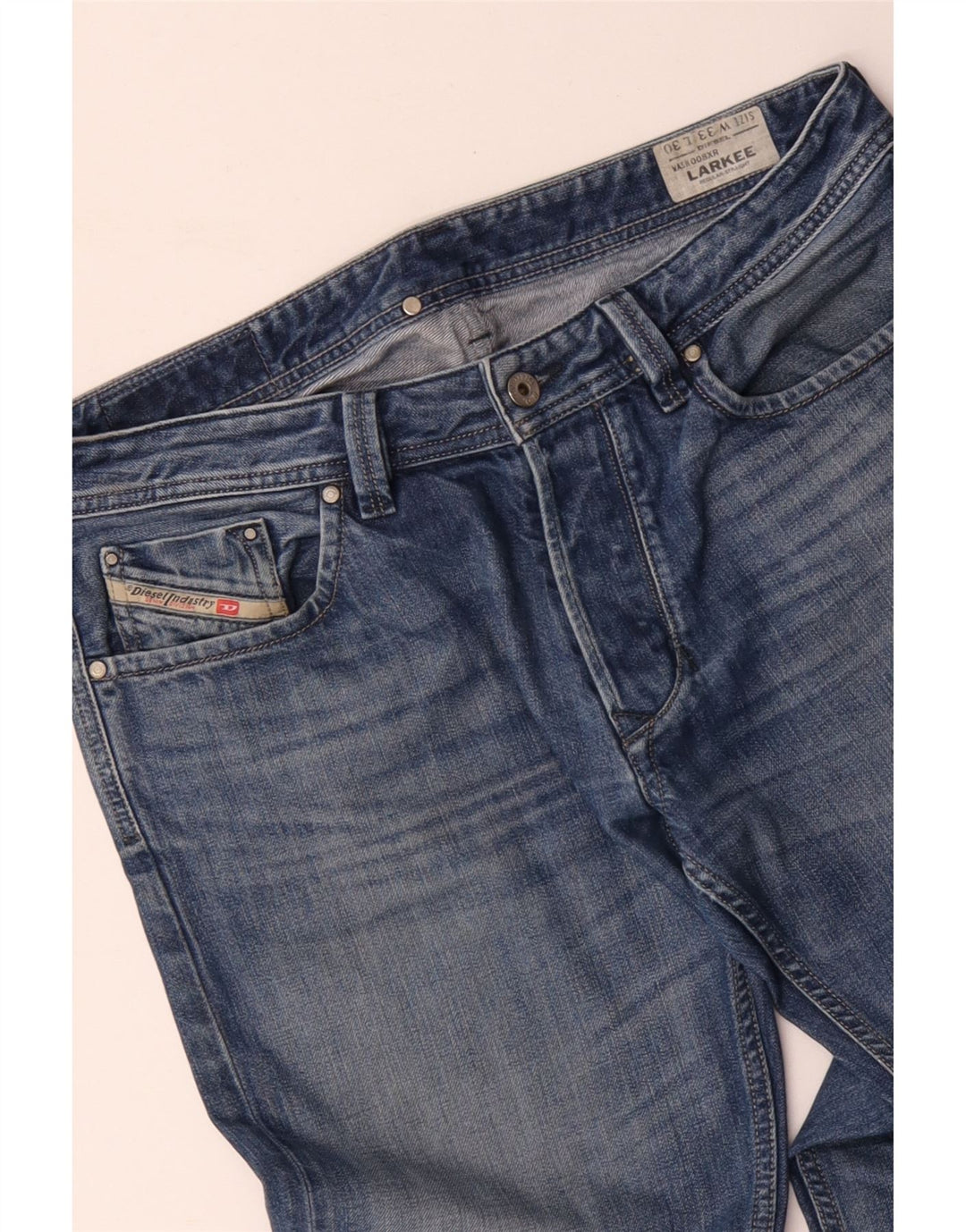 Diesel Ανδρικό Larkee Regular Straight Jeans W33 L30 Μπλε βαμβακερό
