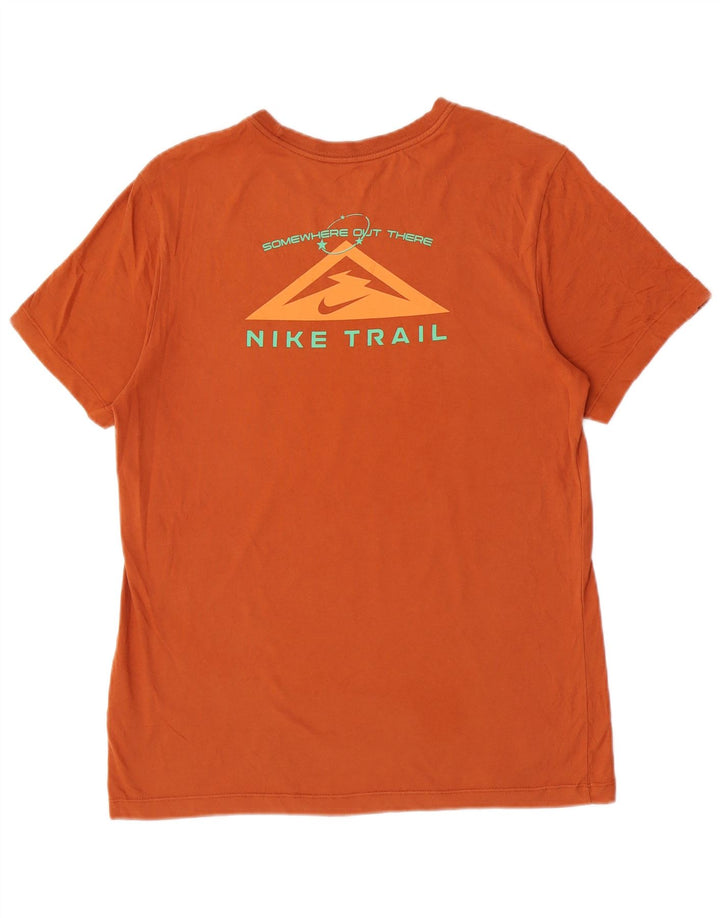 Ανδρικό T-Shirt Nike με γραφικό Dri Fit, μεσαίο καφέ βαμβακερό