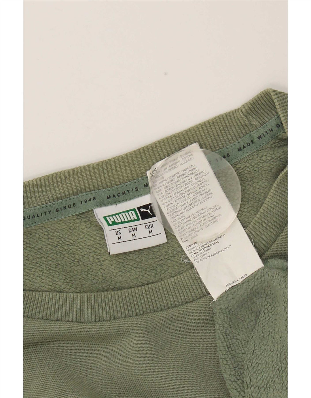 Ανδρικό φούτερ Puma Jumper Μεσαίο πράσινο χρώμα, βαμβακερό