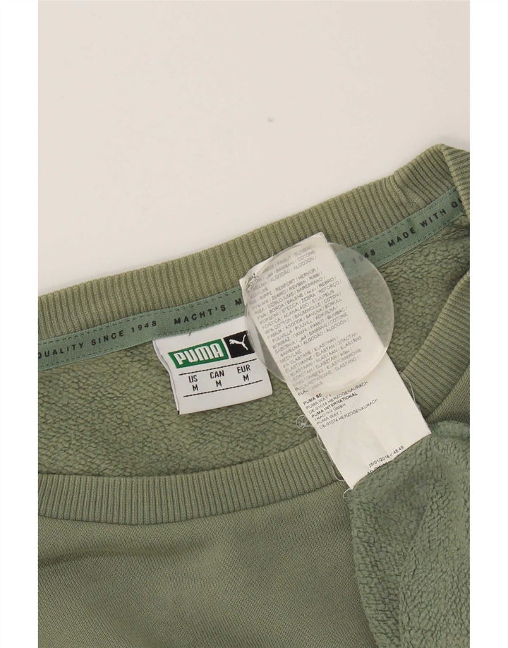 Ανδρικό φούτερ Puma Jumper Μεσαίο πράσινο χρώμα, βαμβακερό