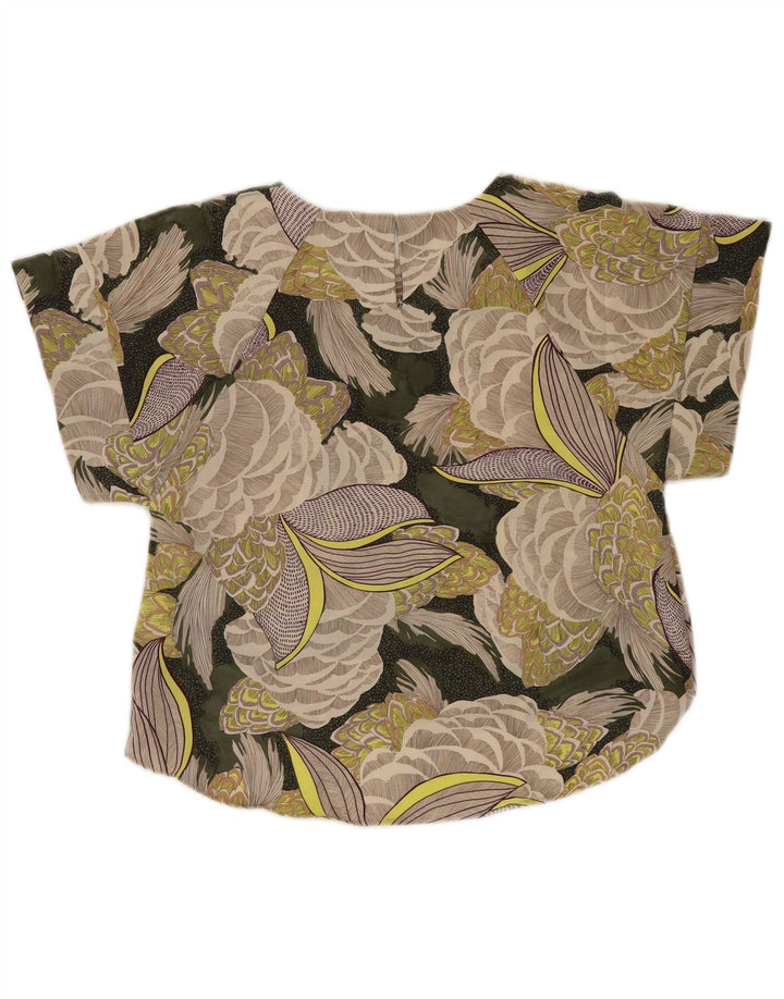 ZARA Womens Blouse Top UK 10 Small Multicoloured Floral Polyester