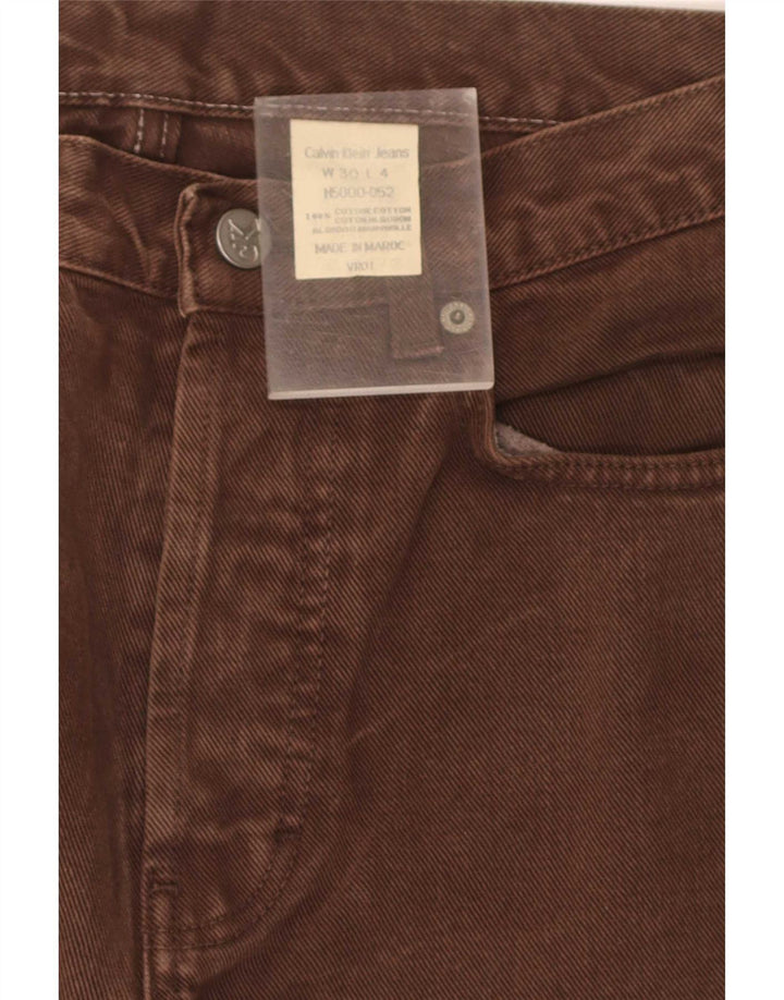 Ανδρικό τζιν ίσιο Calvin Klein W30 L31 Καφέ βαμβακερό