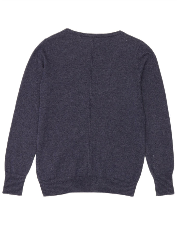 Γυναικείο πουλόβερ με ζακέτα Fat Face UK 10 Small Navy Blue Wool