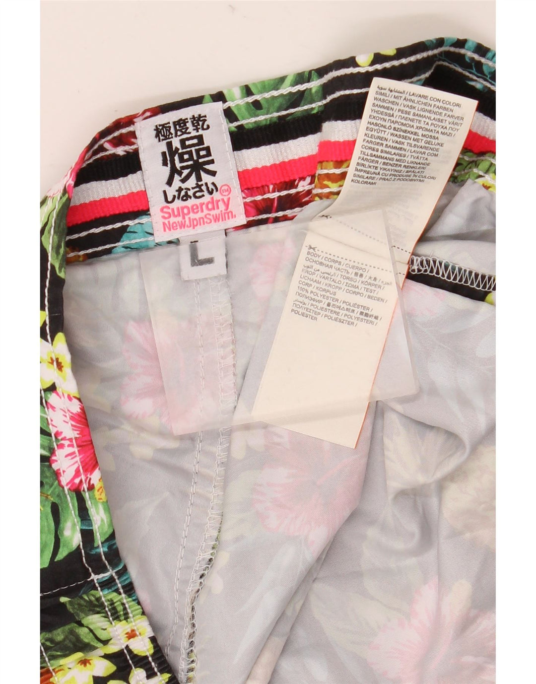 Superdry γυναικείο σορτς κολύμβησης UK 16 Μεγάλο πολύχρωμο φλοράλ πολυεστέρας