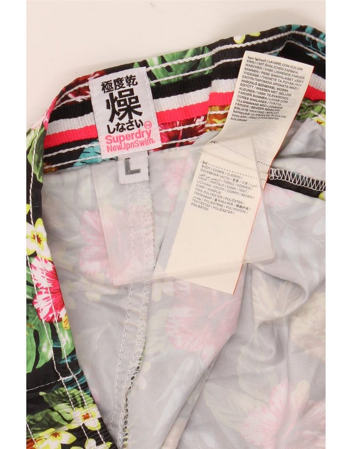Superdry γυναικείο σορτς κολύμβησης UK 16 Μεγάλο πολύχρωμο φλοράλ πολυεστέρας