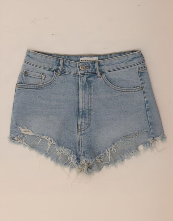 Zara γυναικείο ψηλόμεσο τζιν σορτς EU 38 Small W28 μπλε
