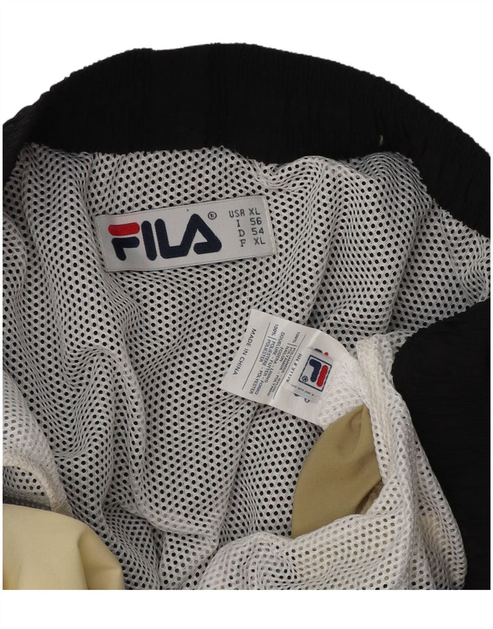 Ανδρικό γραφικό σορτς κολύμβησης FILA XL μαύρο χρώμα πολυεστέρα