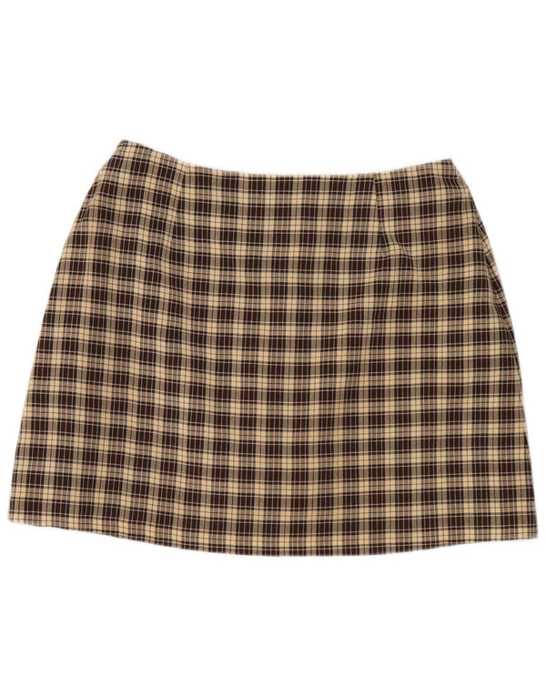 Γυναικεία μίνι φούστα Dorothy Perkins UK 16 Large W32 Brown Check Polyester