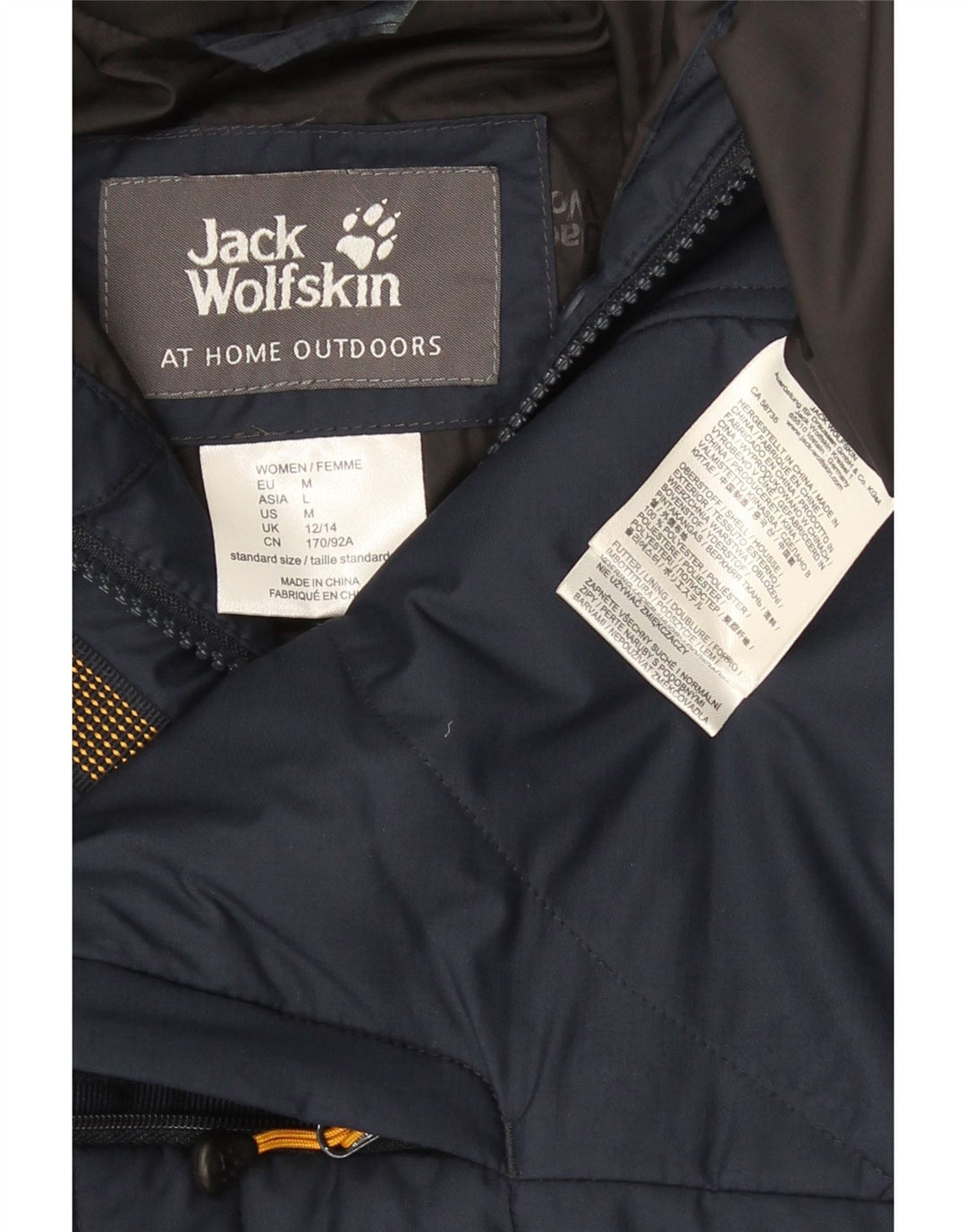Jack Wolfskin Ανδρικό παλτό με κουκούλα UK 12/14 Medium Navy Blue Polyester