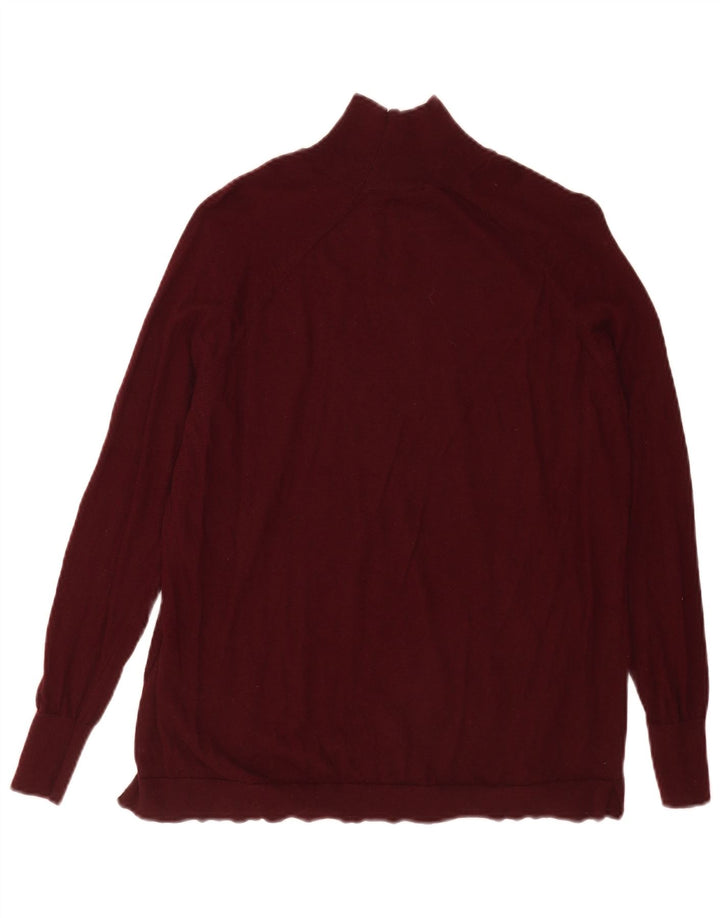 Ανδρικό πουλόβερ με λαιμό χελώνα Massimo Dutti XS Μαλλί μπορντό